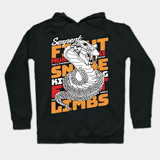 Muay Thai Kickboxing Serpent Tattoo Hoodie